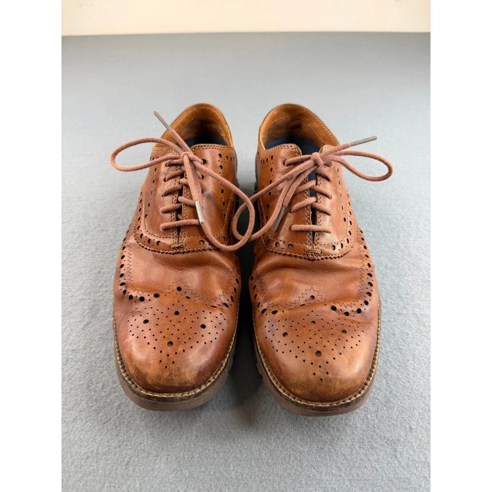 Cole Haan‎ Zerogrand Wingtip Oxford Mens 10M Brown Leather Brogue C29411